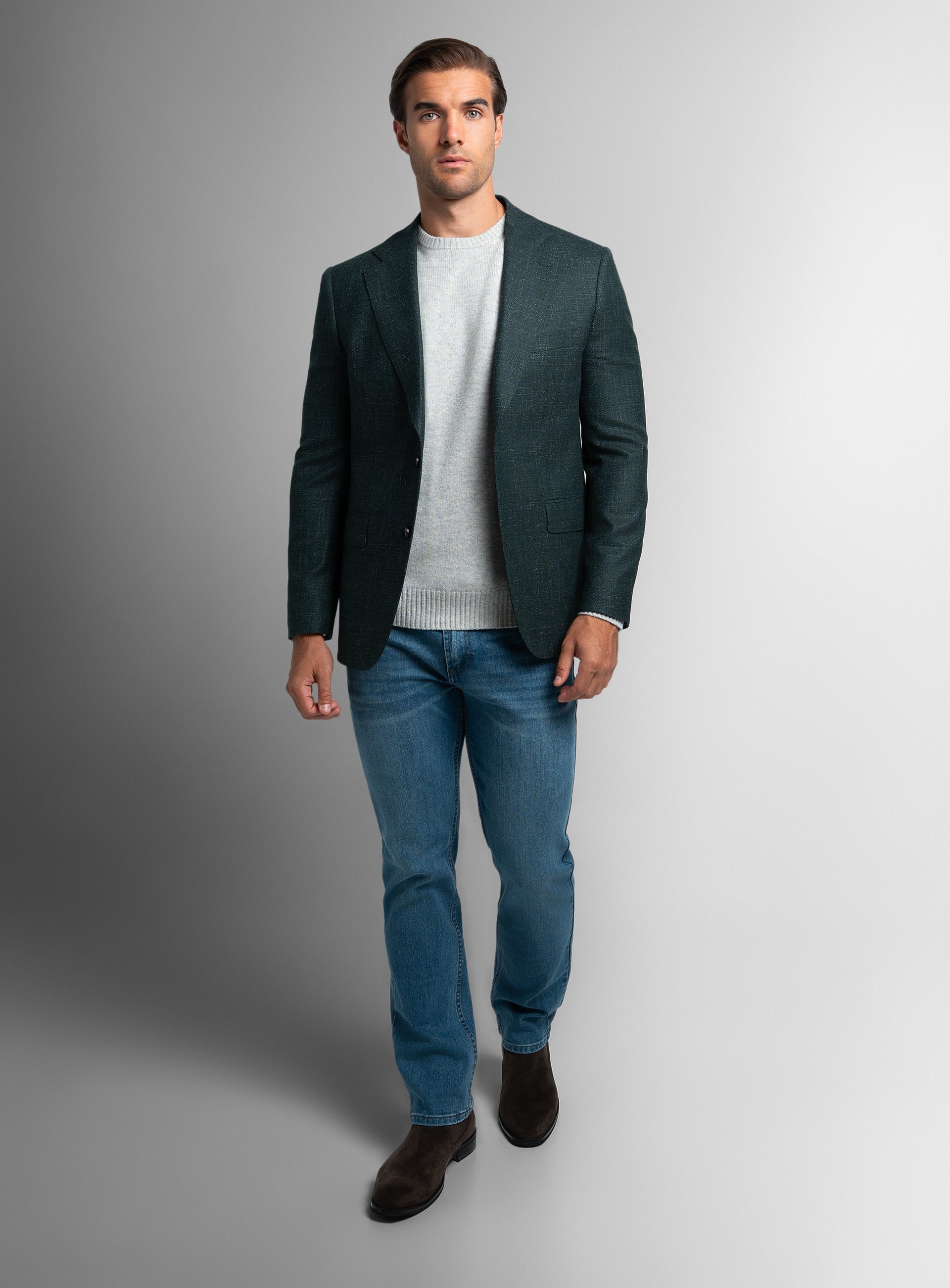 Vito Textured Green Sport Jacket