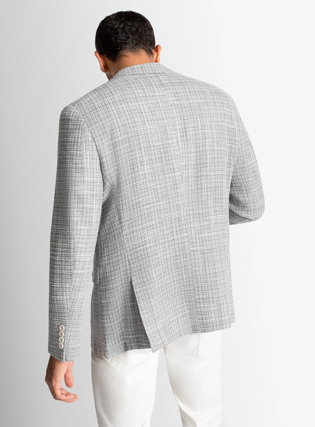 Men blazer grey wool