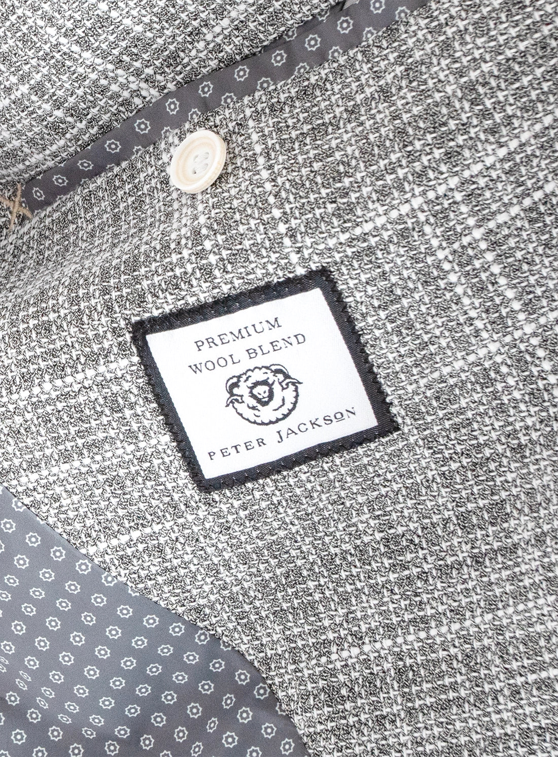 Men blazer grey wool