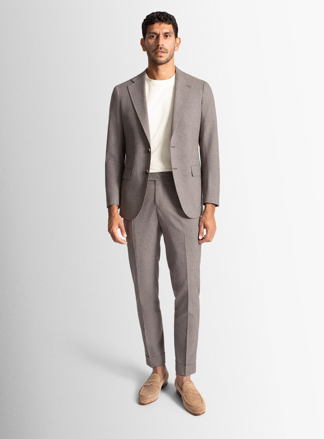 Men blazer grey wool