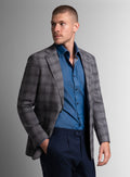 Vitale Barleycorn Plaid Grey Sport Jacket
