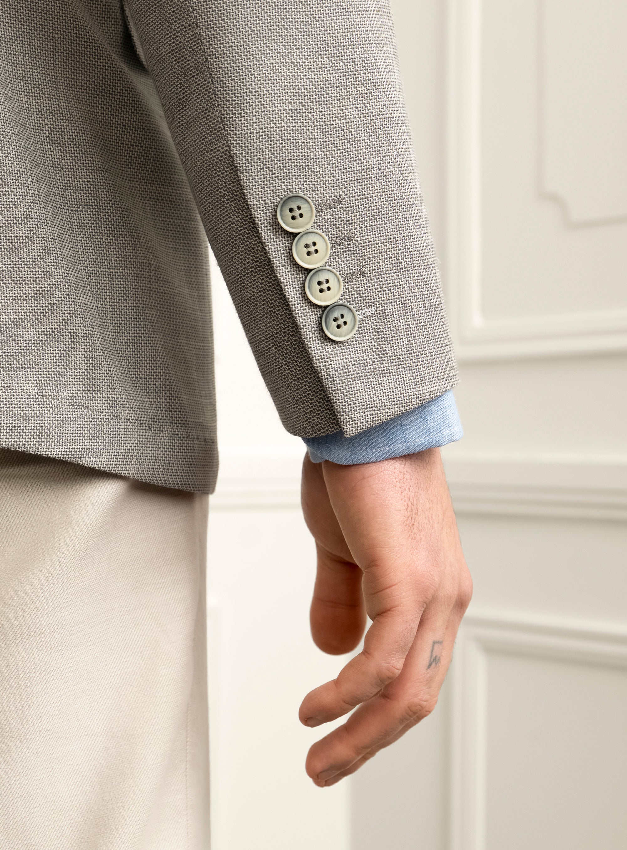 Portici Stepped Weave Grey Sport Jacket