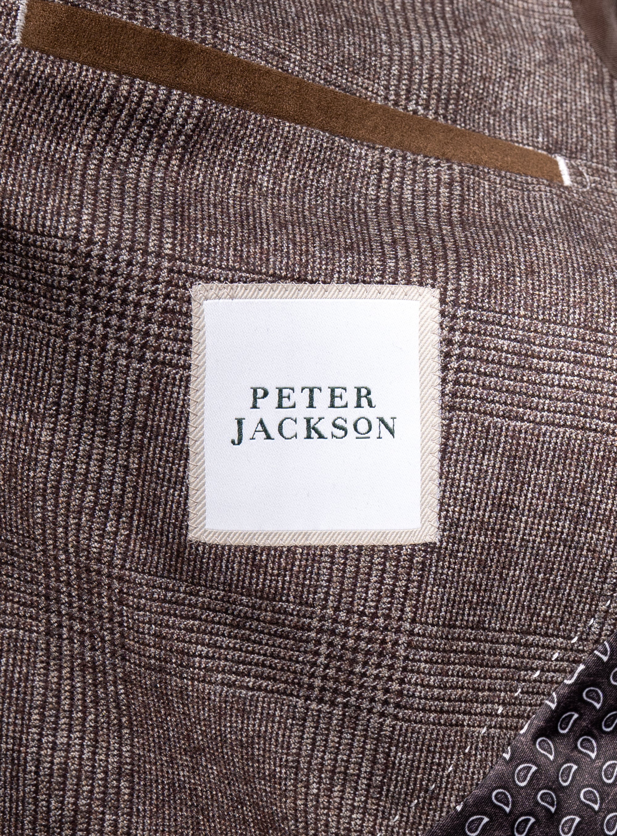 Portici Chocolate Brown Check Jacket