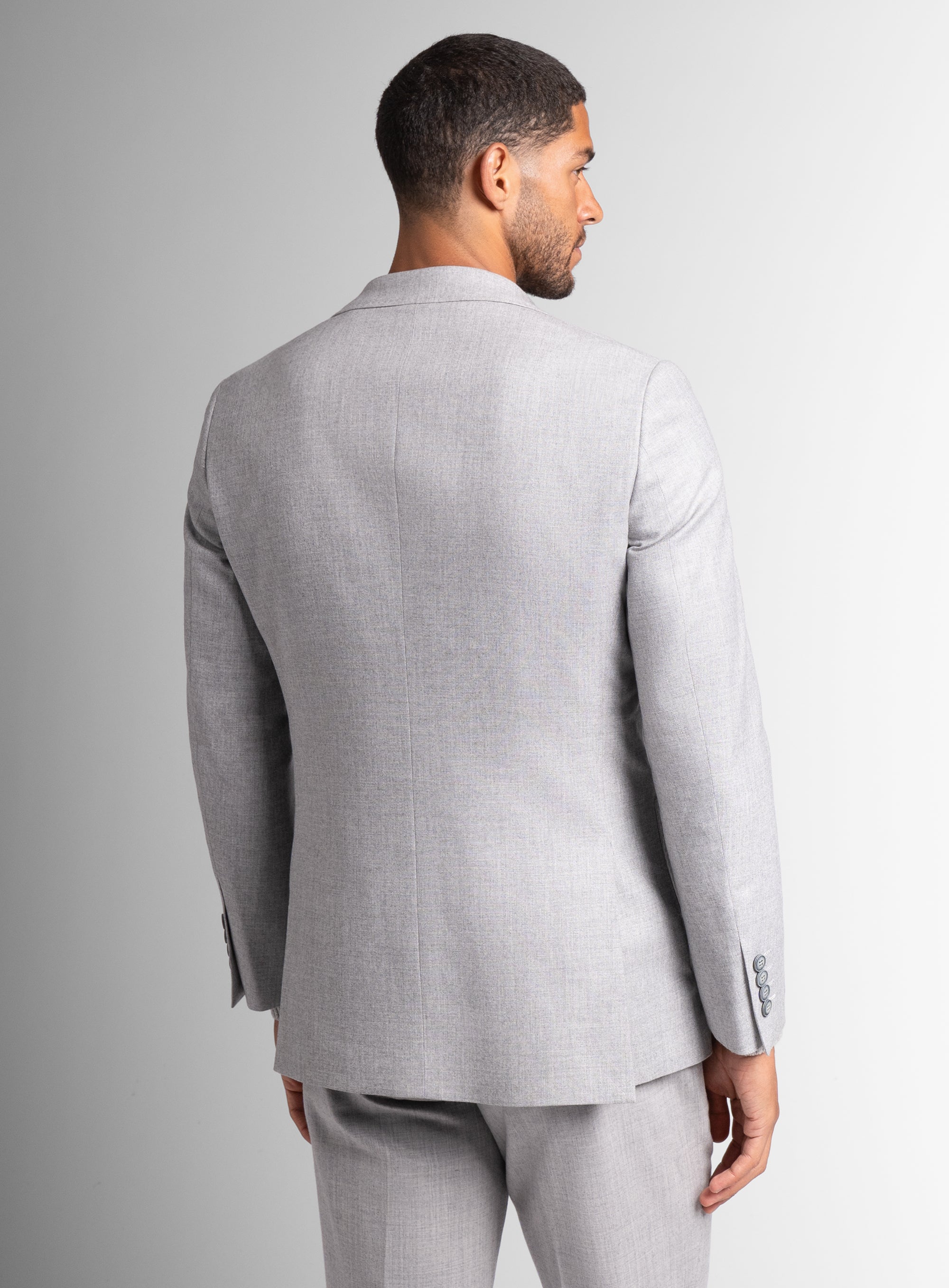 Back of the Mondovi Silver Milled Basketweave Jacket
