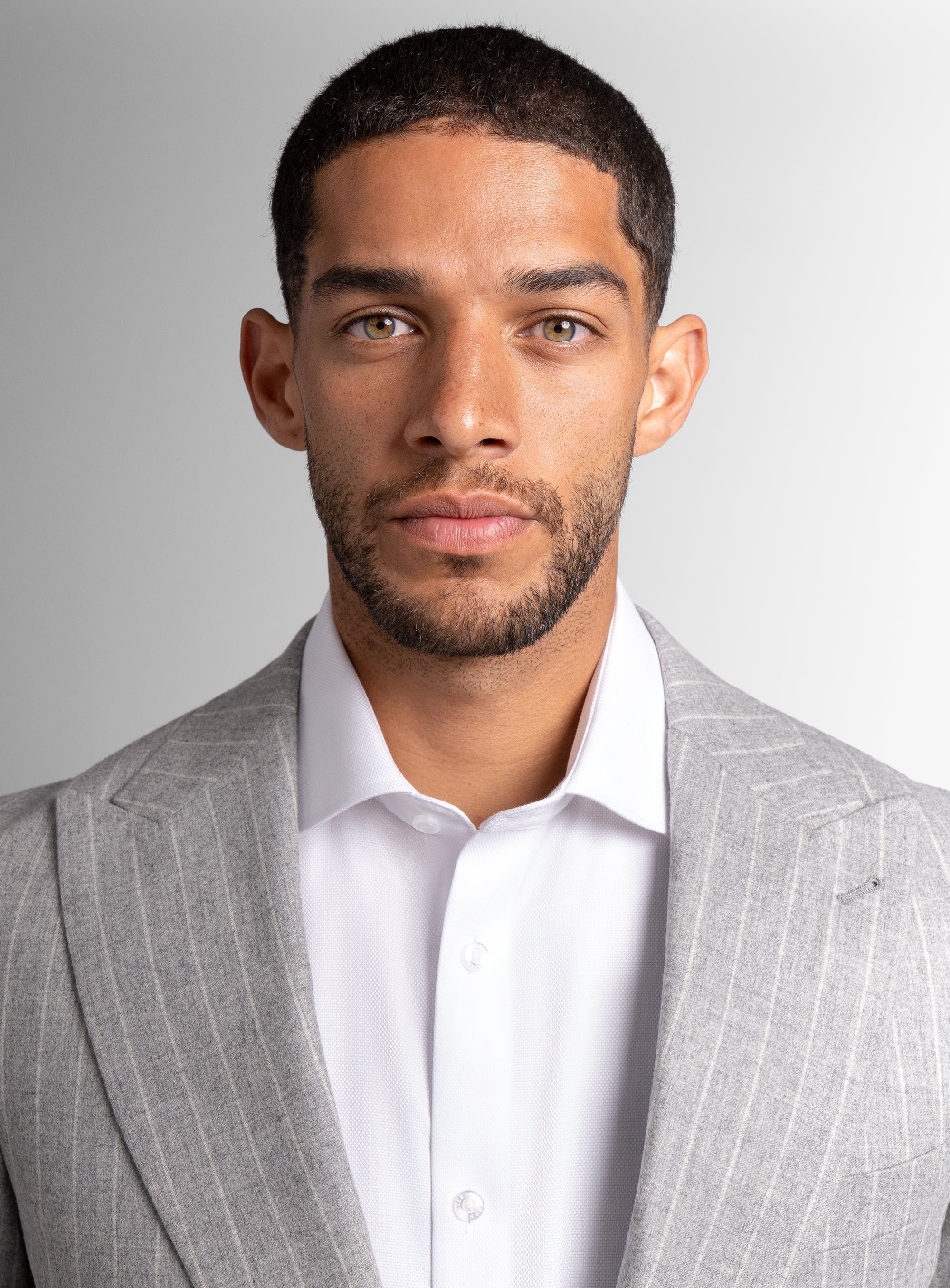 Portici Milled Pinstripe Silver Grey Jacket