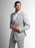 Portici Milled Pinstripe Silver Grey Jacket