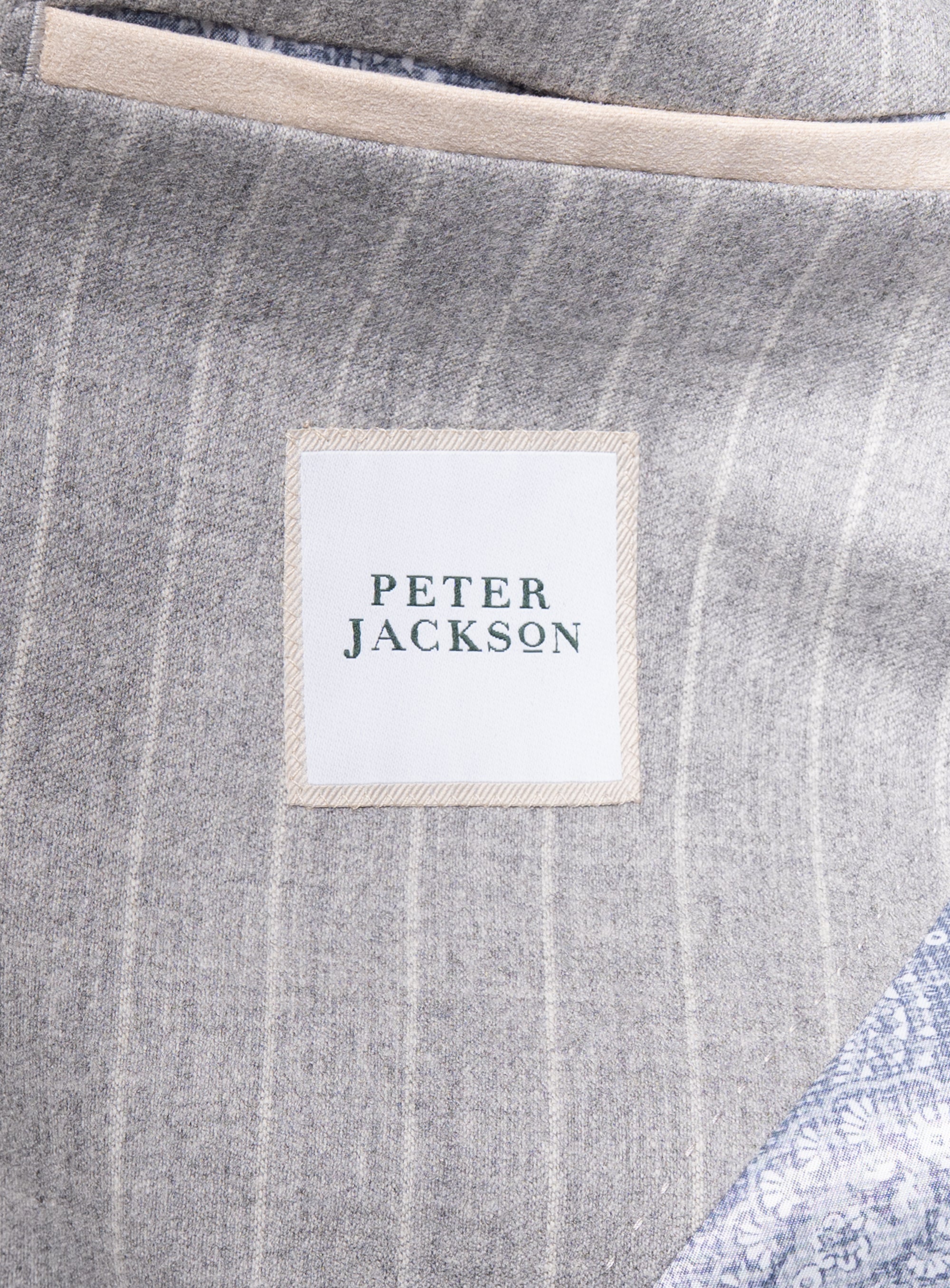 Portici Milled Pinstripe Silver Grey Jacket