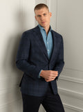 Vitale Navy Plaid Sport Jacket
