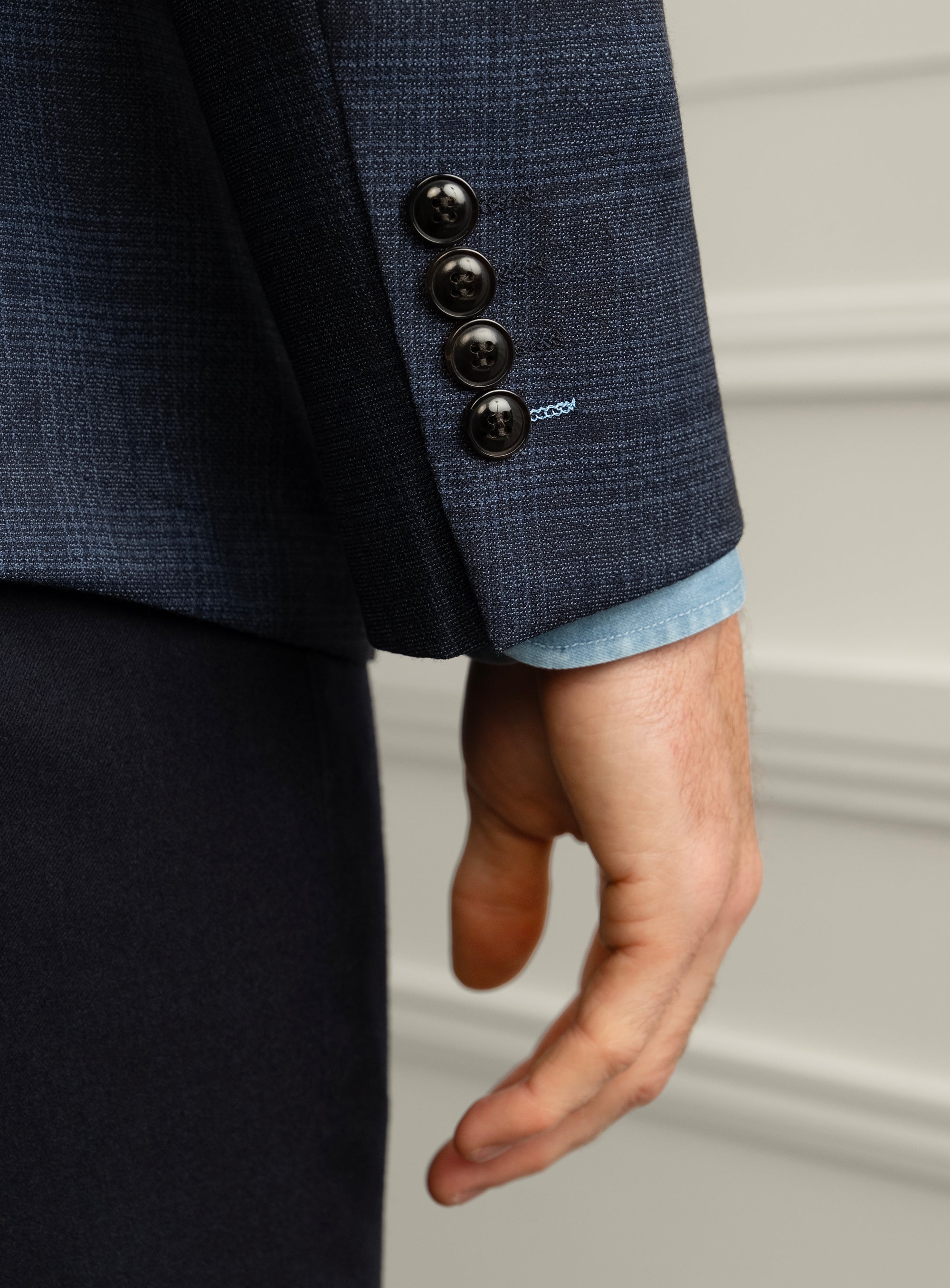 Vitale Navy Plaid Sport Jacket