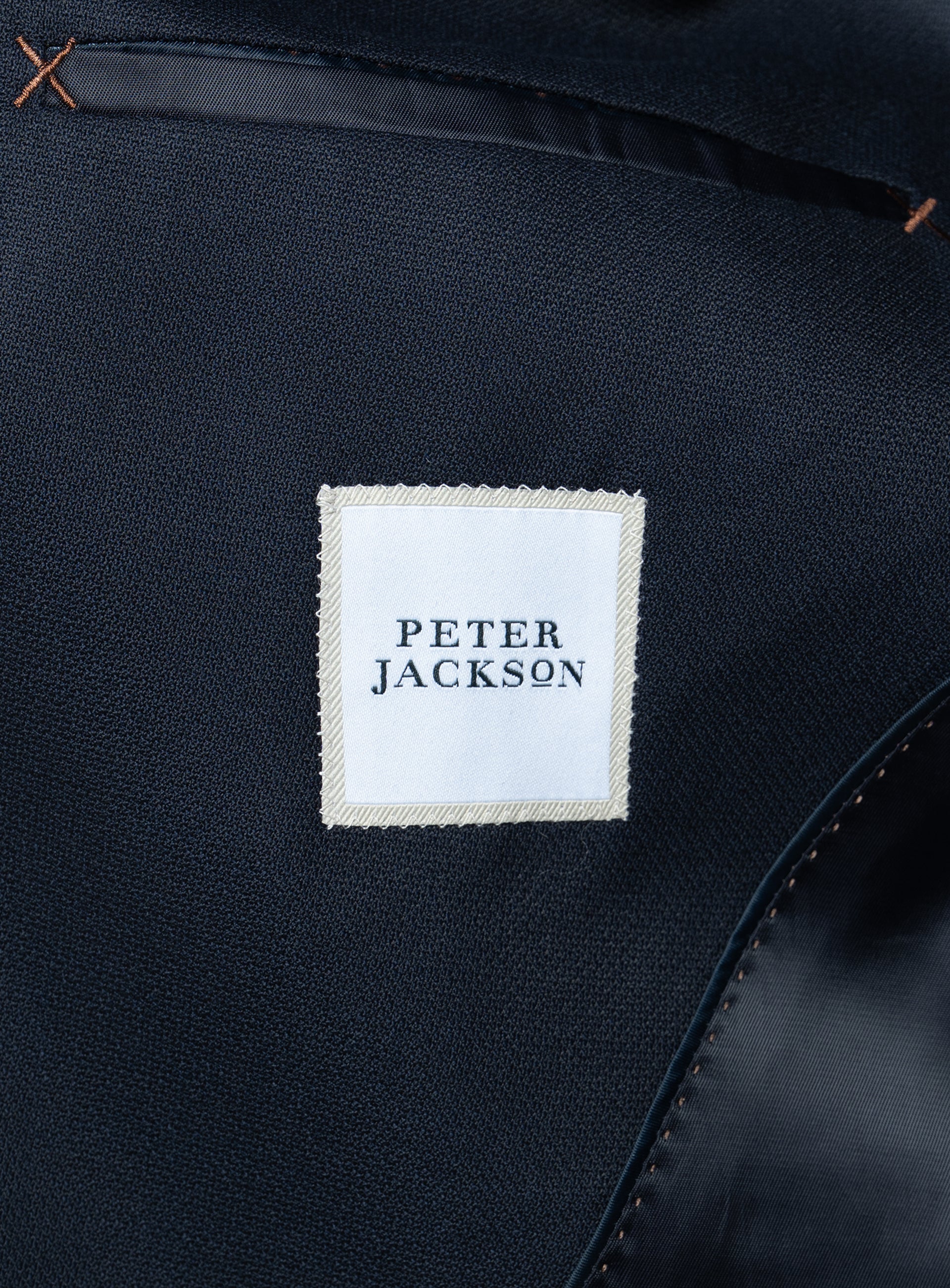 The Peter Jackson label on the Signature Wool Cashmere Navy Blazer