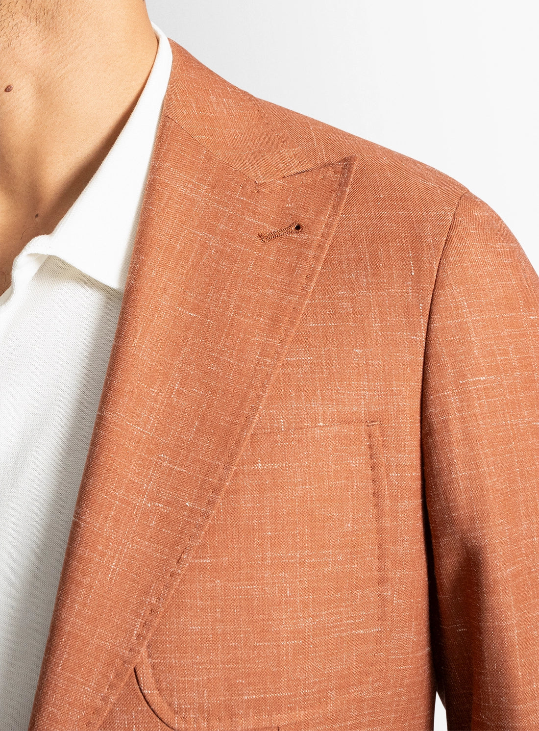 Men blazer orange wool