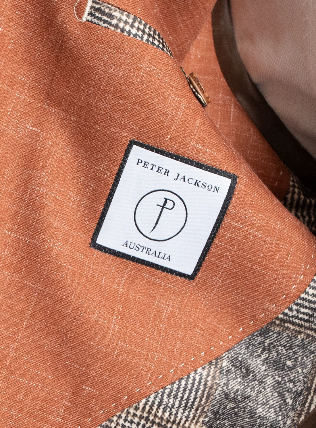 Men blazer orange wool