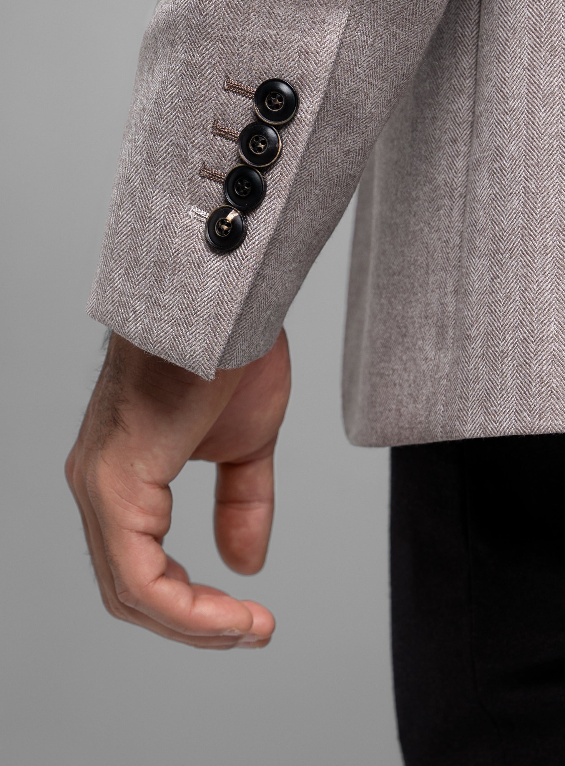 Vito Herringbone Taupe Sport Jacket