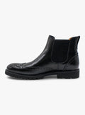 Corenzo Brogue Black Chelsea Boot