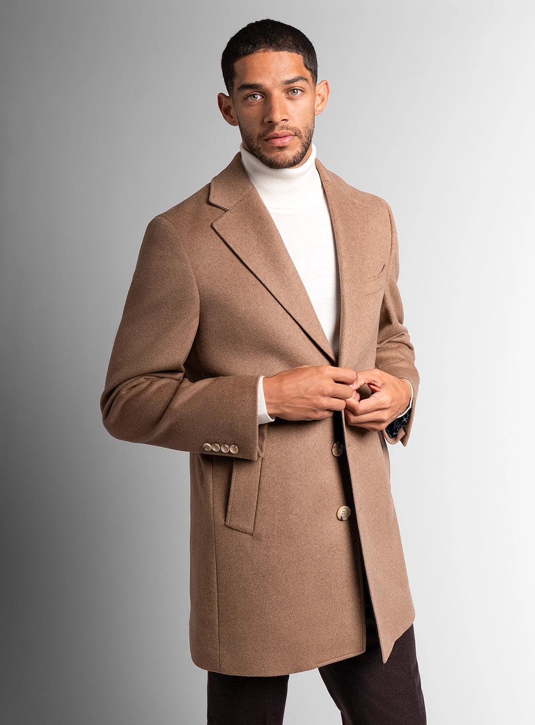 Signature Wool Pile Camel Brown Coat