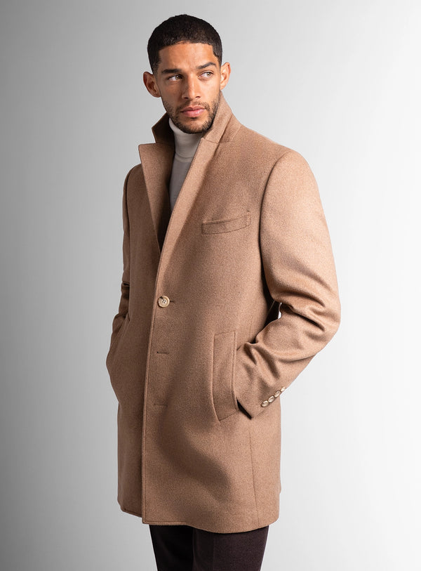 Signature Wool Pile Camel Brown Coat