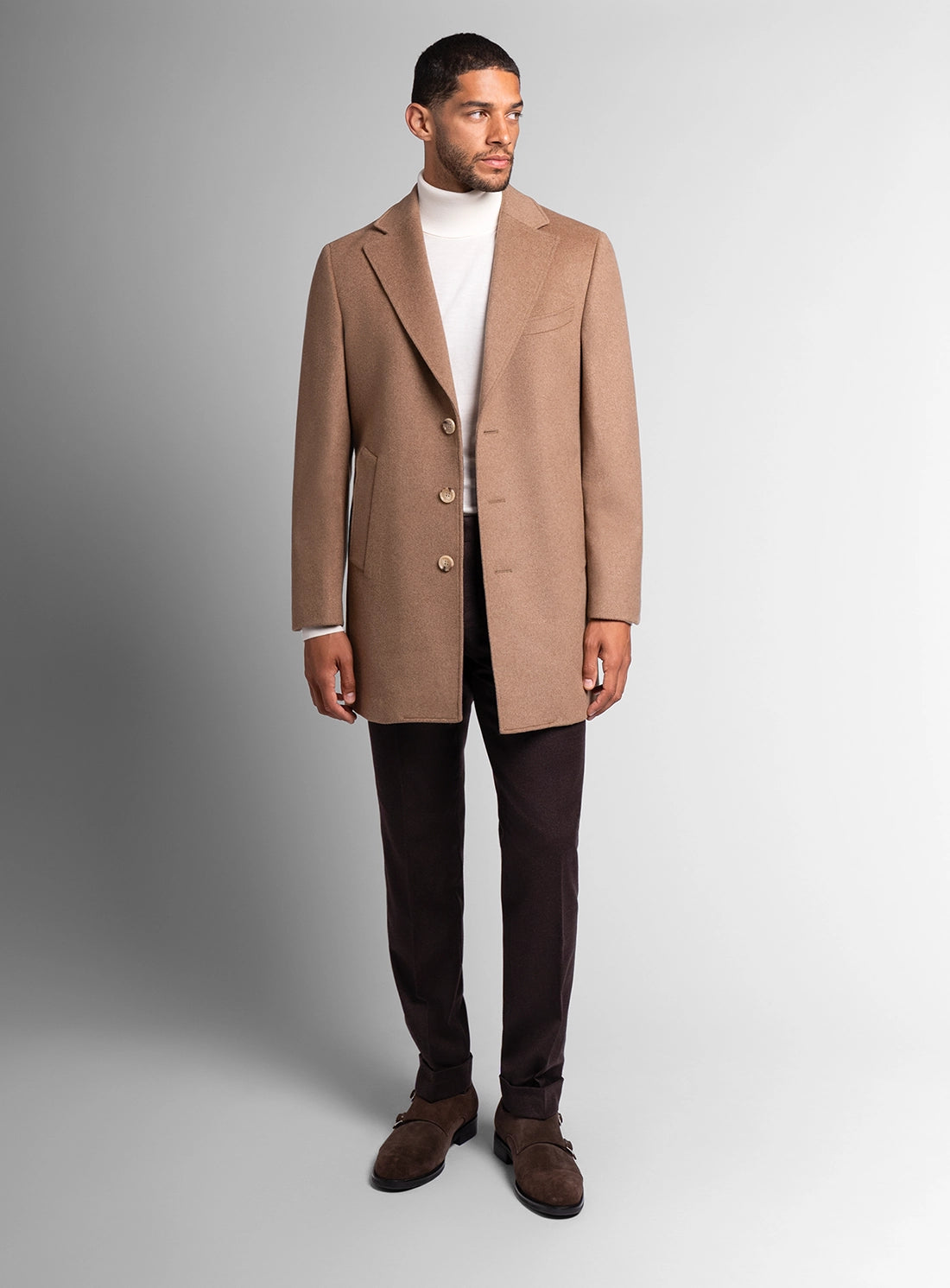 Signature Wool Pile Camel Brown Coat