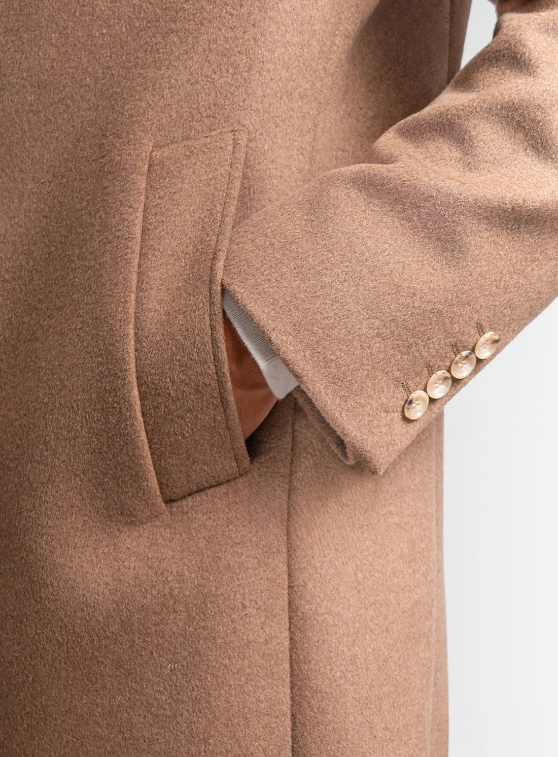 Signature Wool Pile Camel Brown Coat