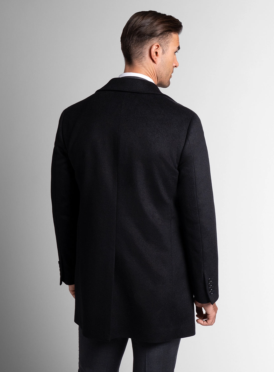 Signature Wool Pile Black Coat