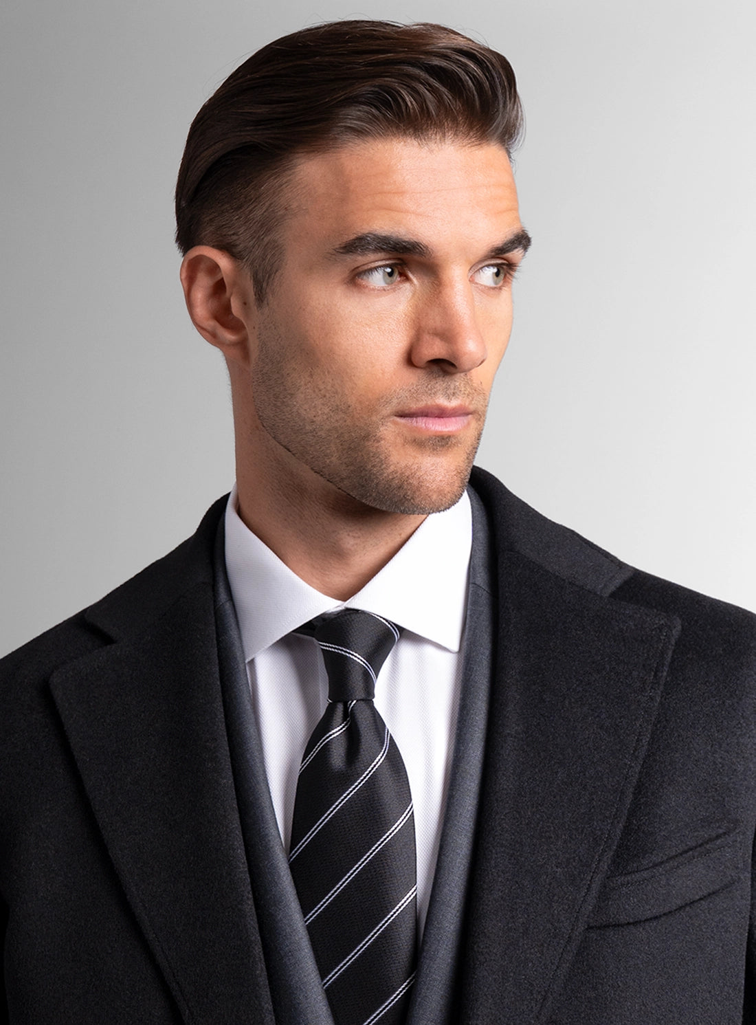 Signature Wool Pile Black Coat