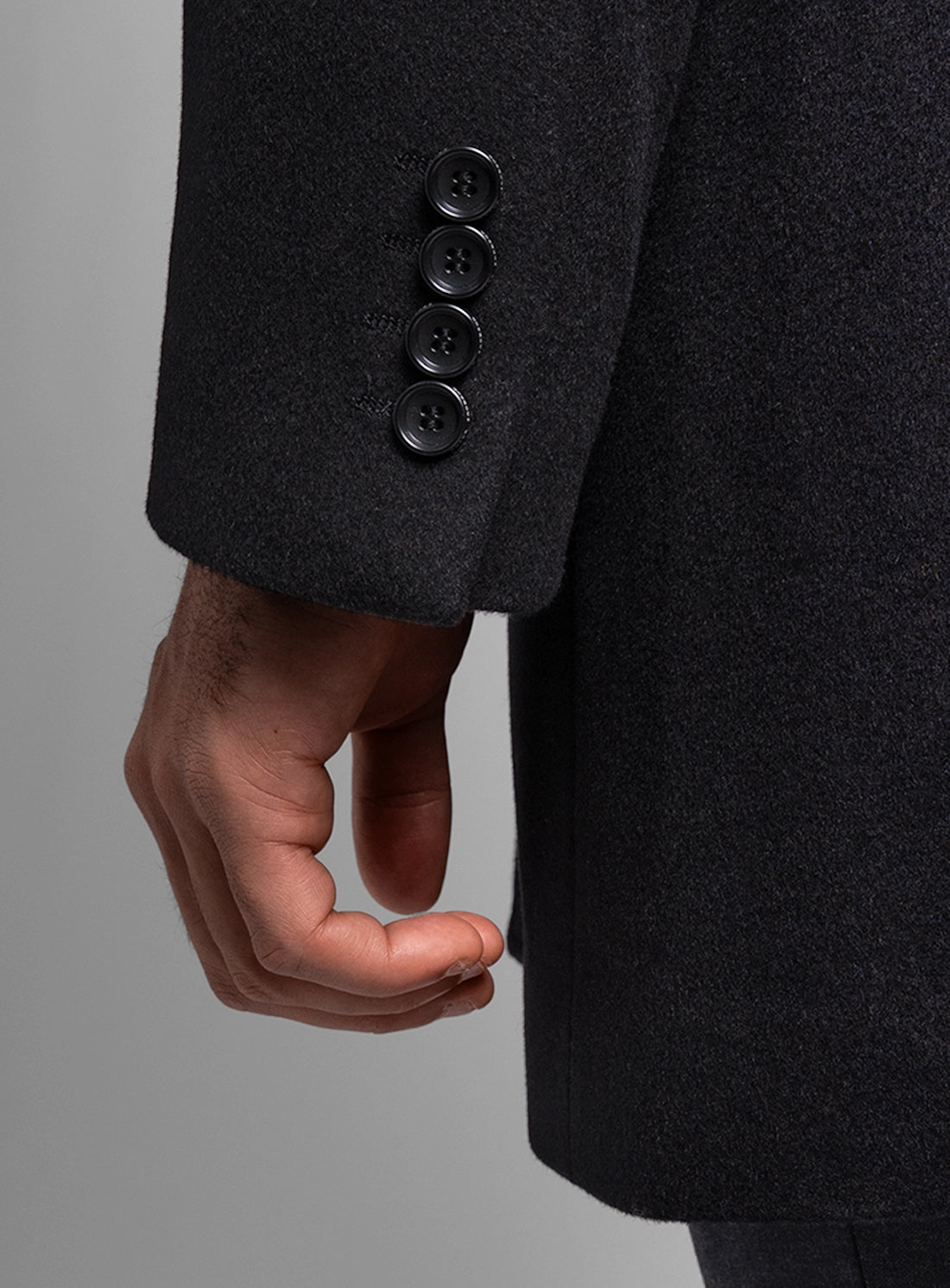 Signature Wool Pile Black Coat