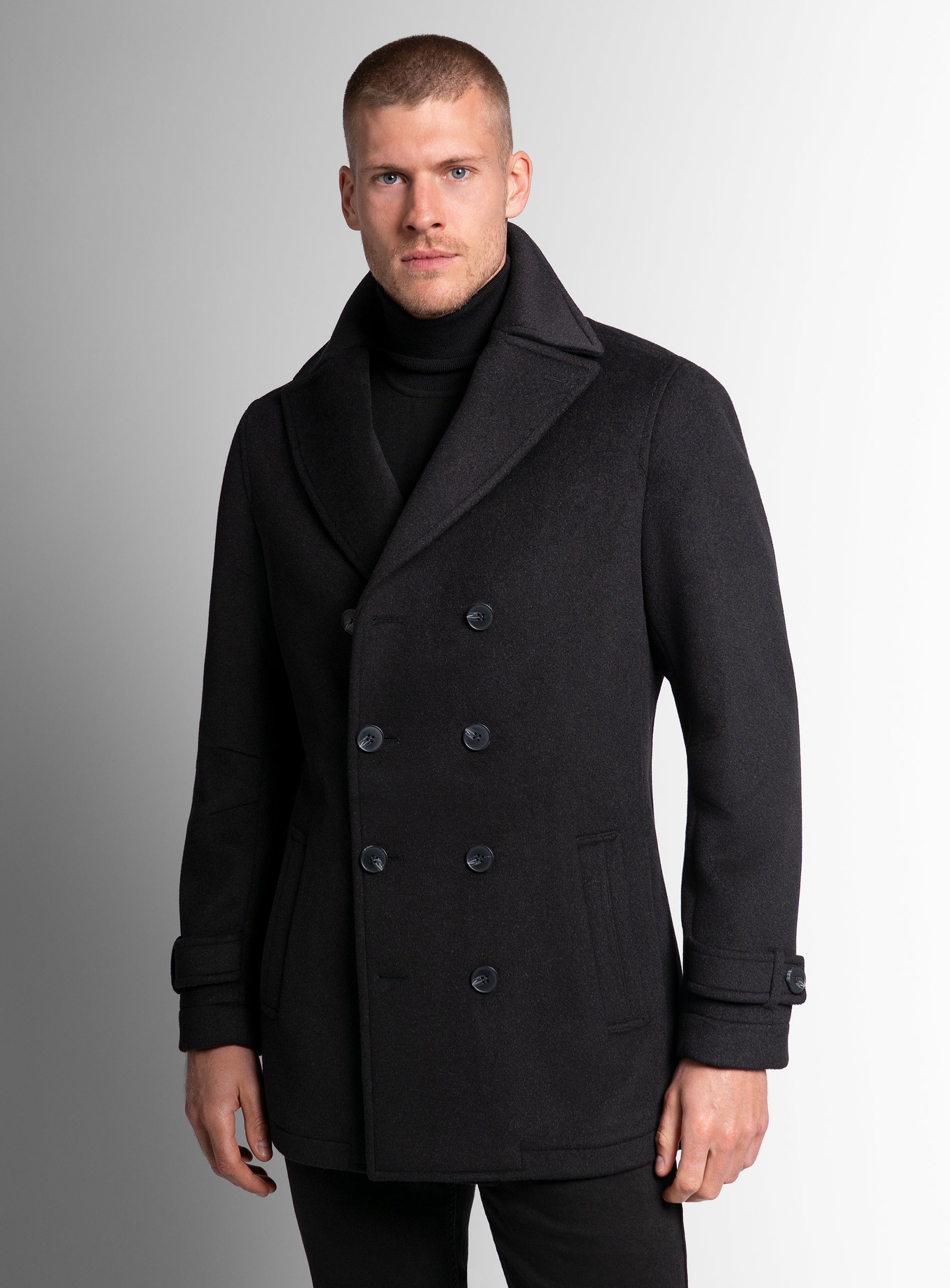 Bridge Black Peacoat
