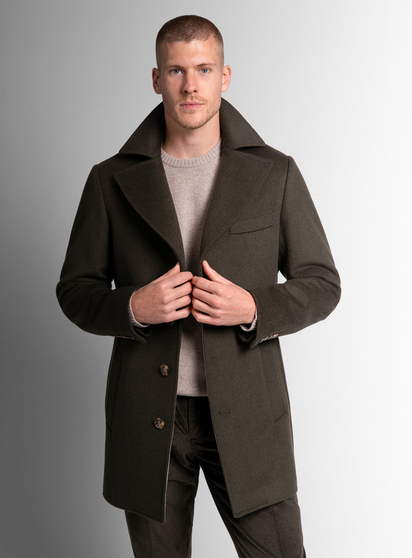Gallio Wool Pile Forest Green Coat
