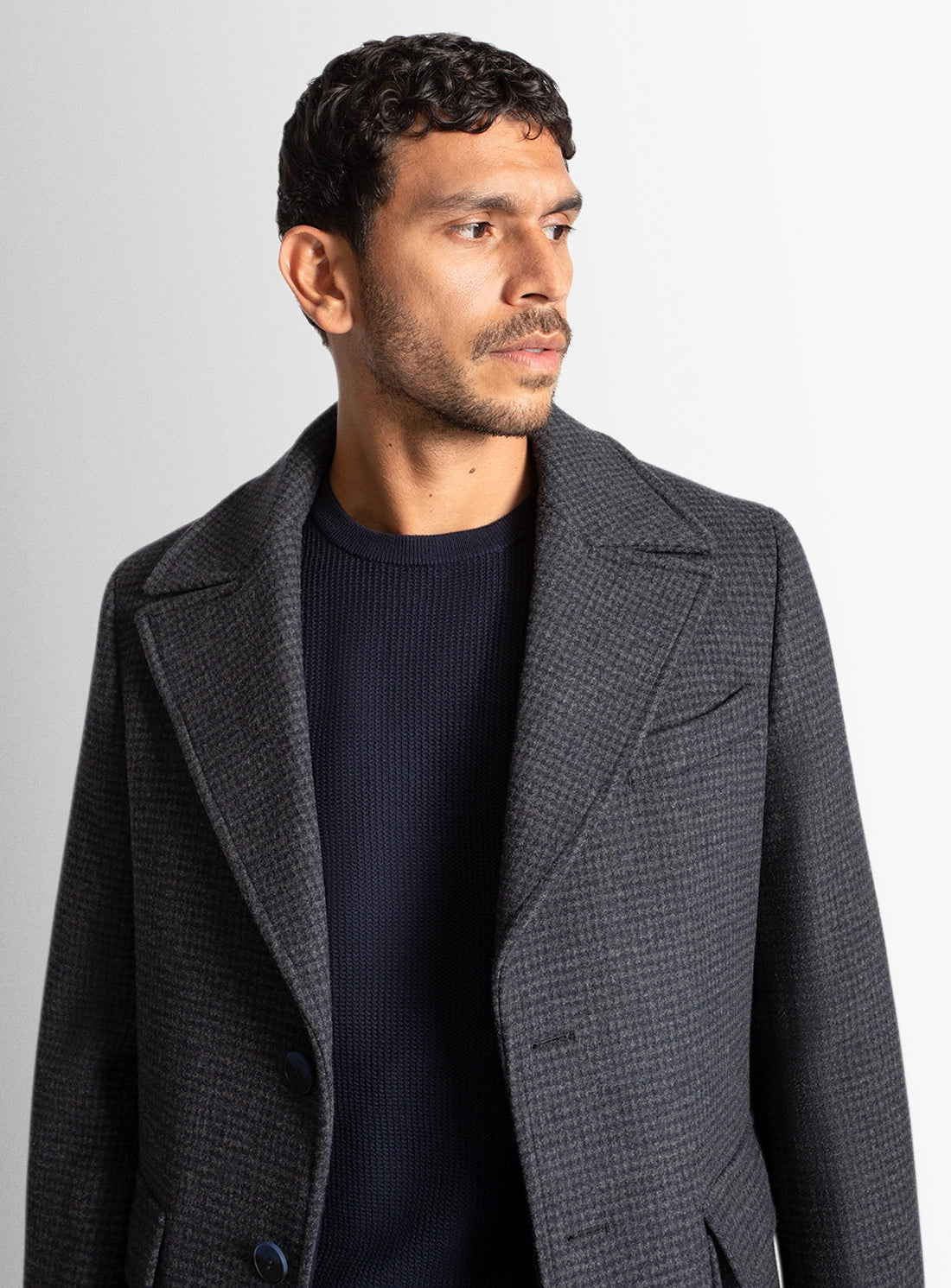 [Ⓜ︎asako様]OVERCOAT Melton Notch Coat NAVY Notch Coat in Dark Navy | Parallel