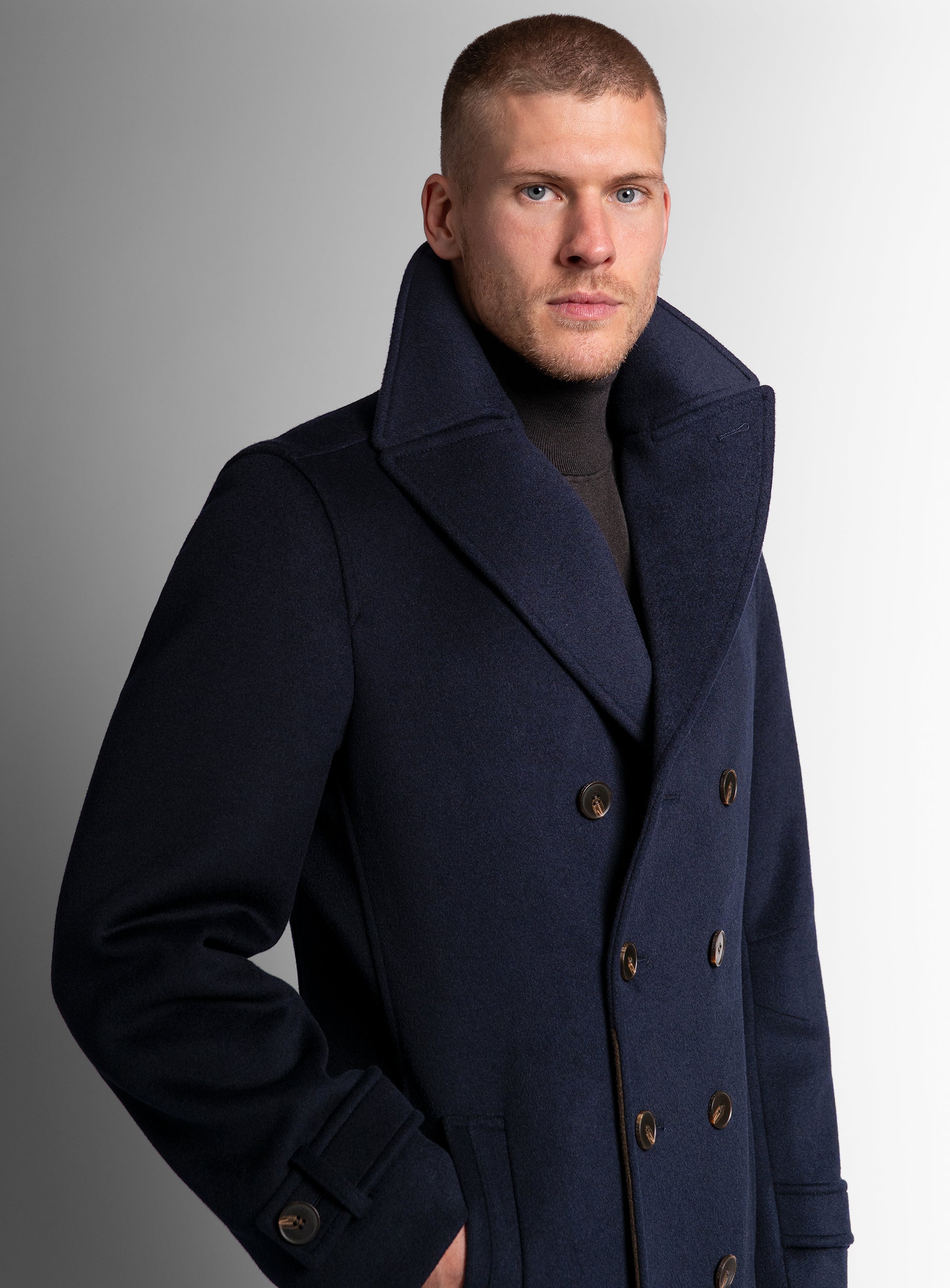 The Bridge Navy Blue Peacoat