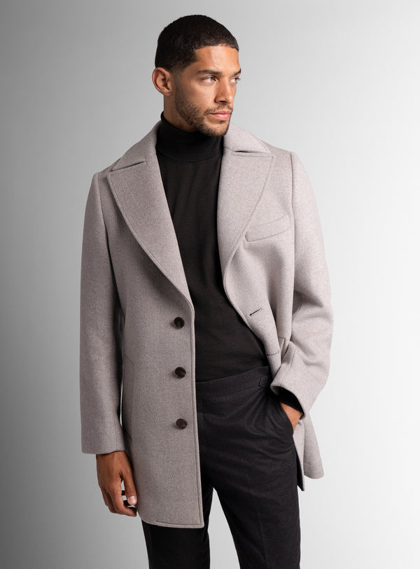 The Gallio Wool Pile Oat Beige Coat