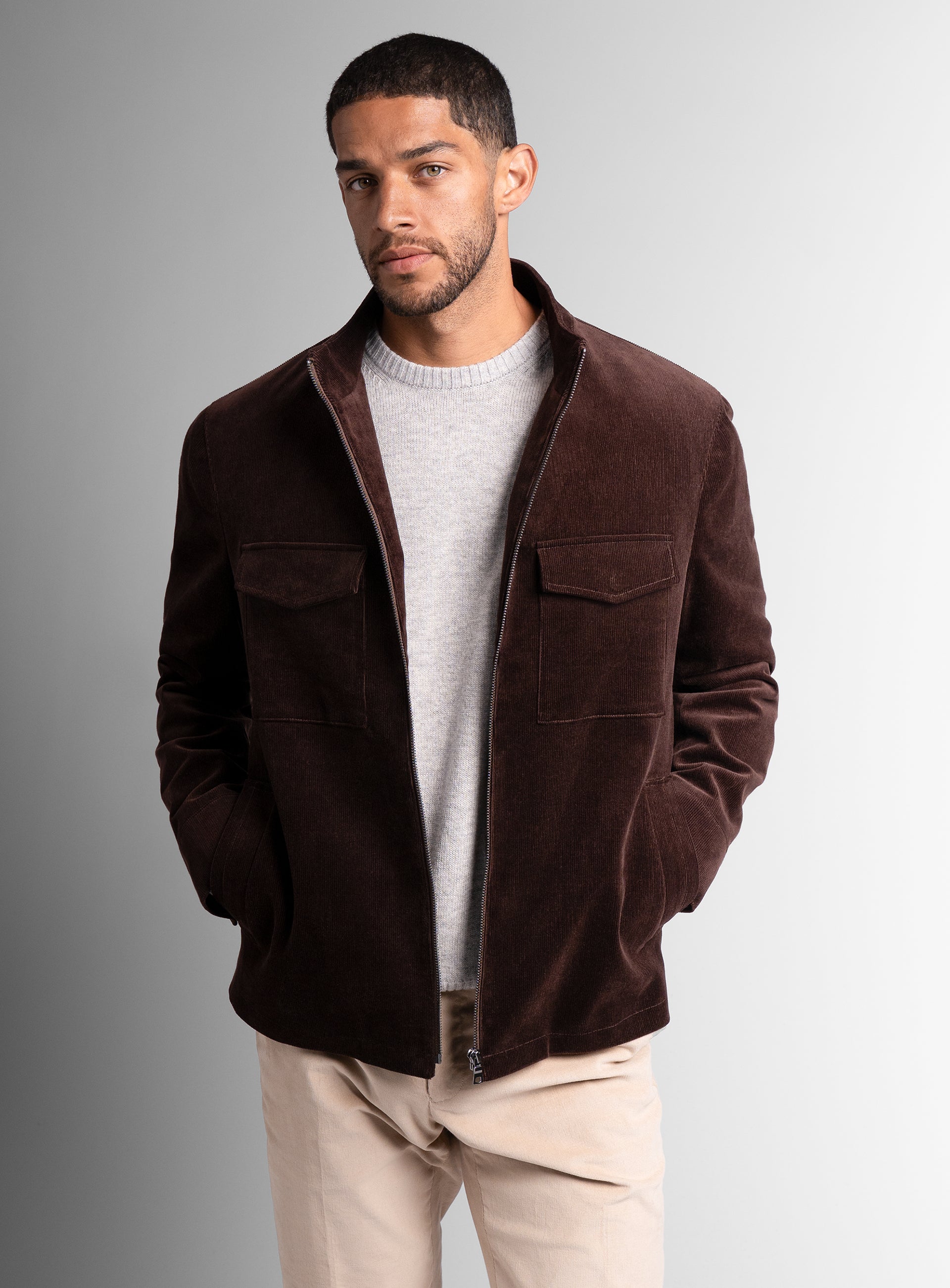 The Aldor Corduroy Chocolate Brown Jacket