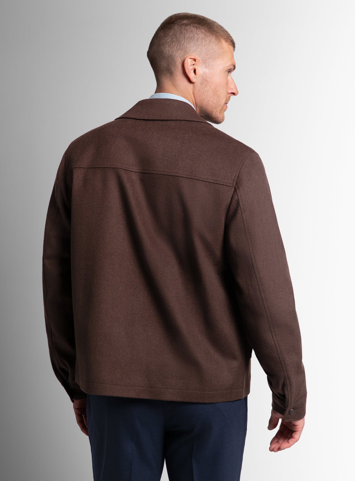 The back of the Orlando Chocolate Brown Jacket