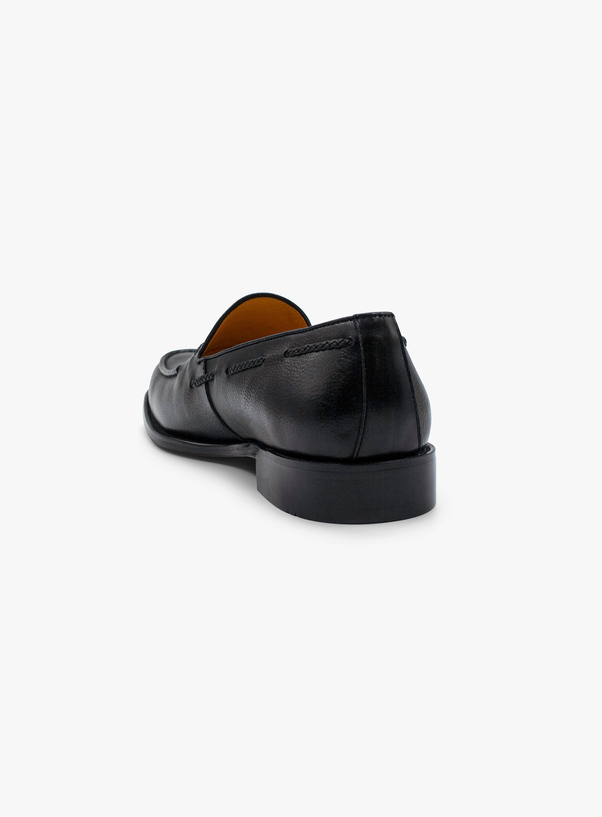 The back of the Verdi Tassel Black Loafer