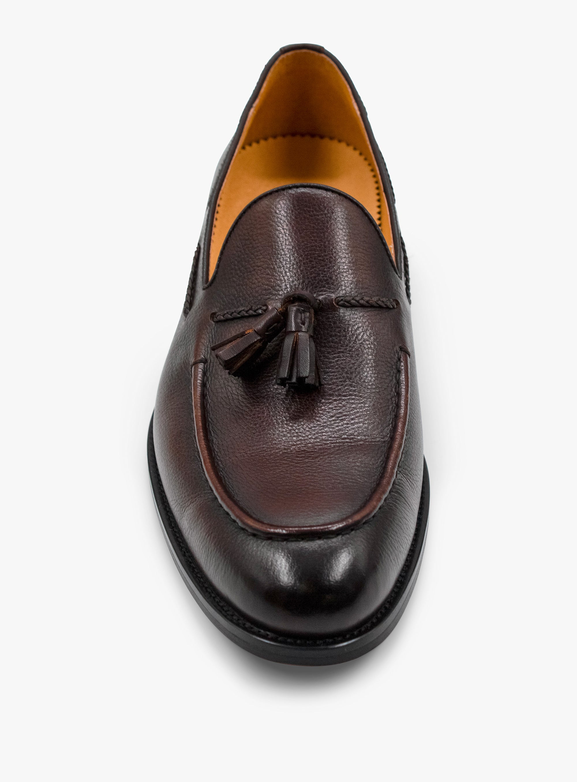 Front of the Verdi Tassel Brown Loafer