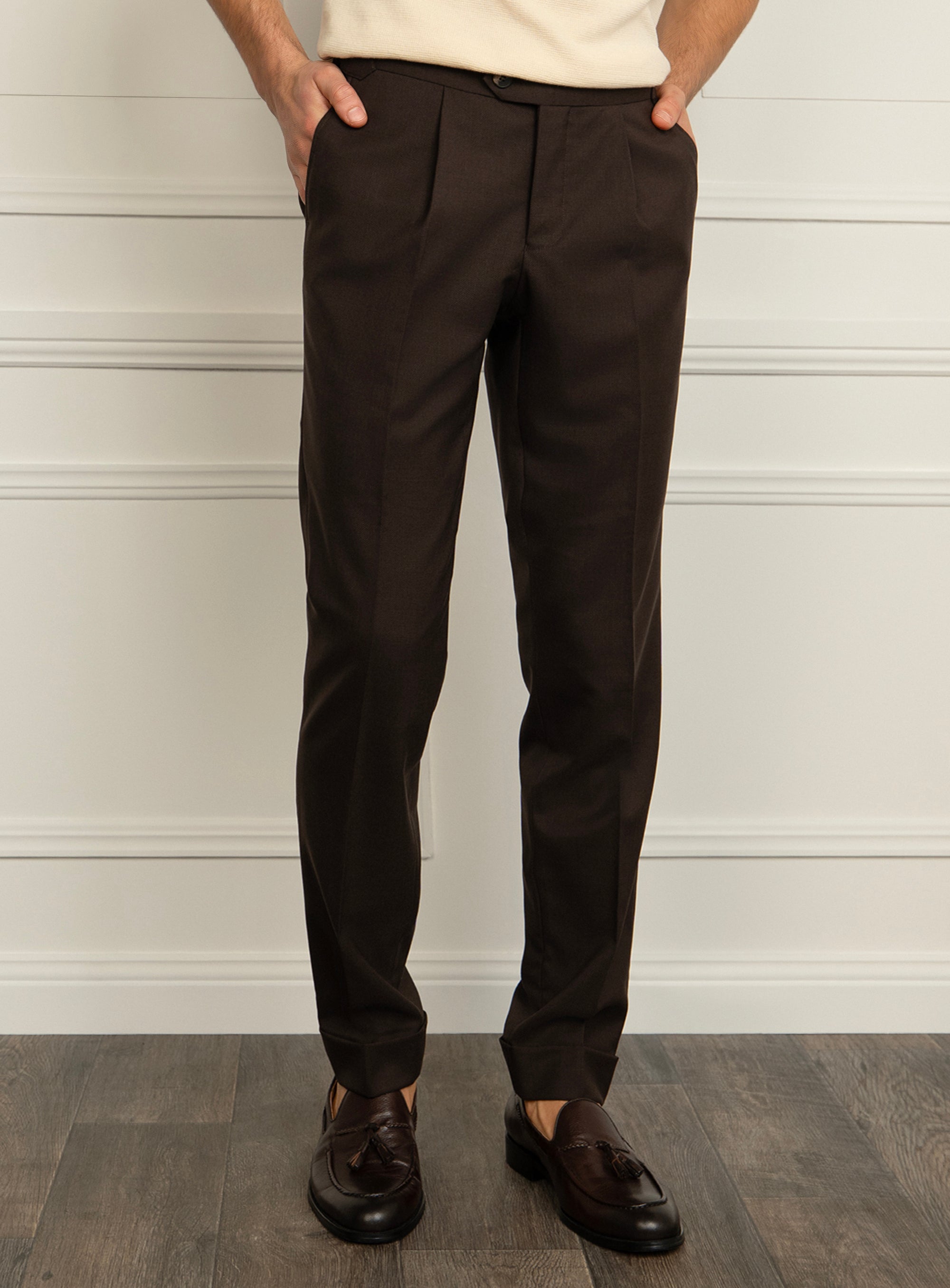 Siena Cav Twill Brown Trousers