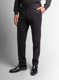 Argenta Brown Wool Flannel Trousers