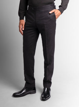 Argenta Brown Wool Flannel Trousers