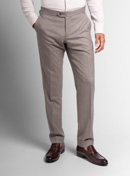 Argenta Fawn Wool Flannel Trousers