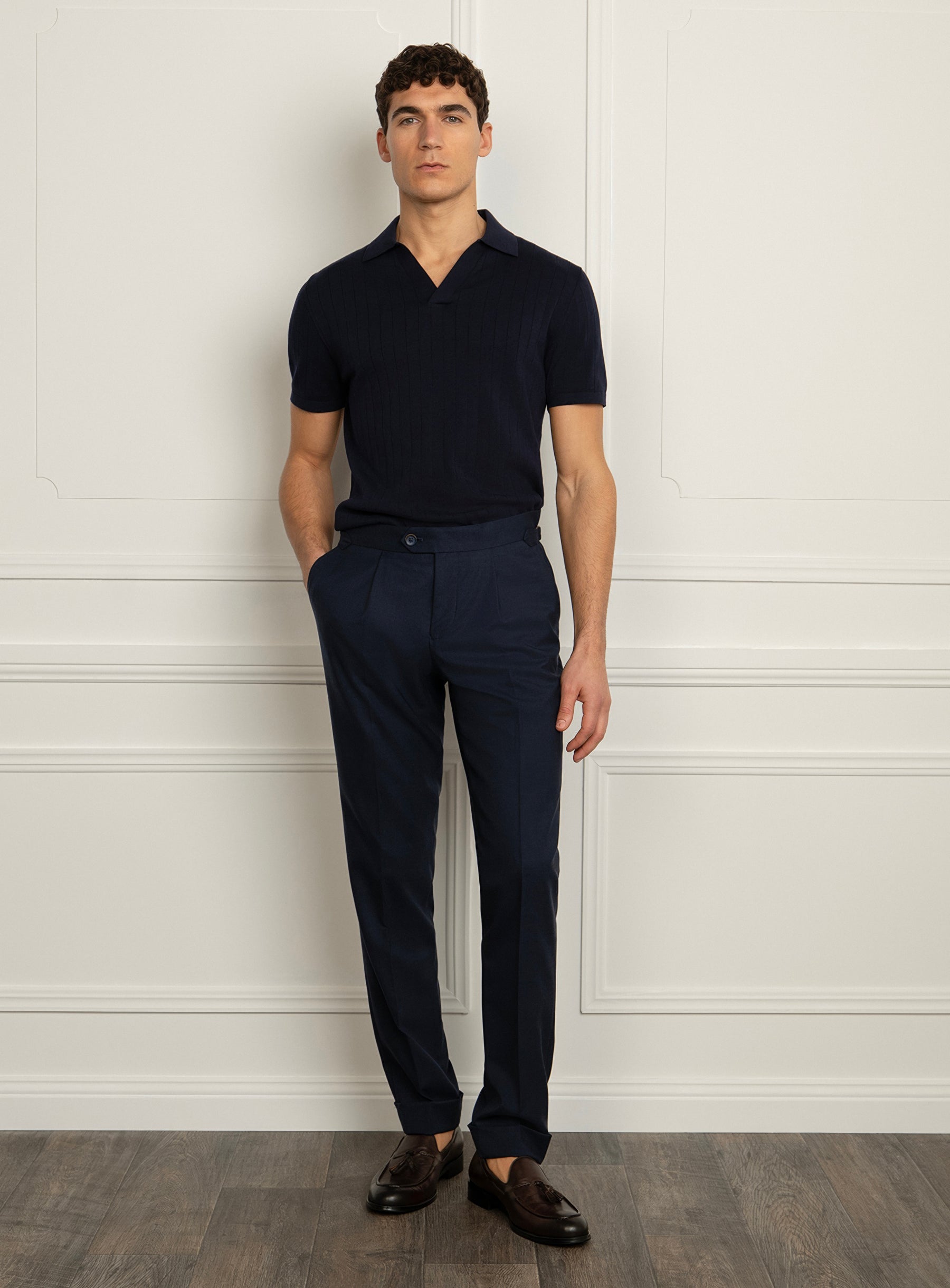 Siena Cav Twill Navy Trousers