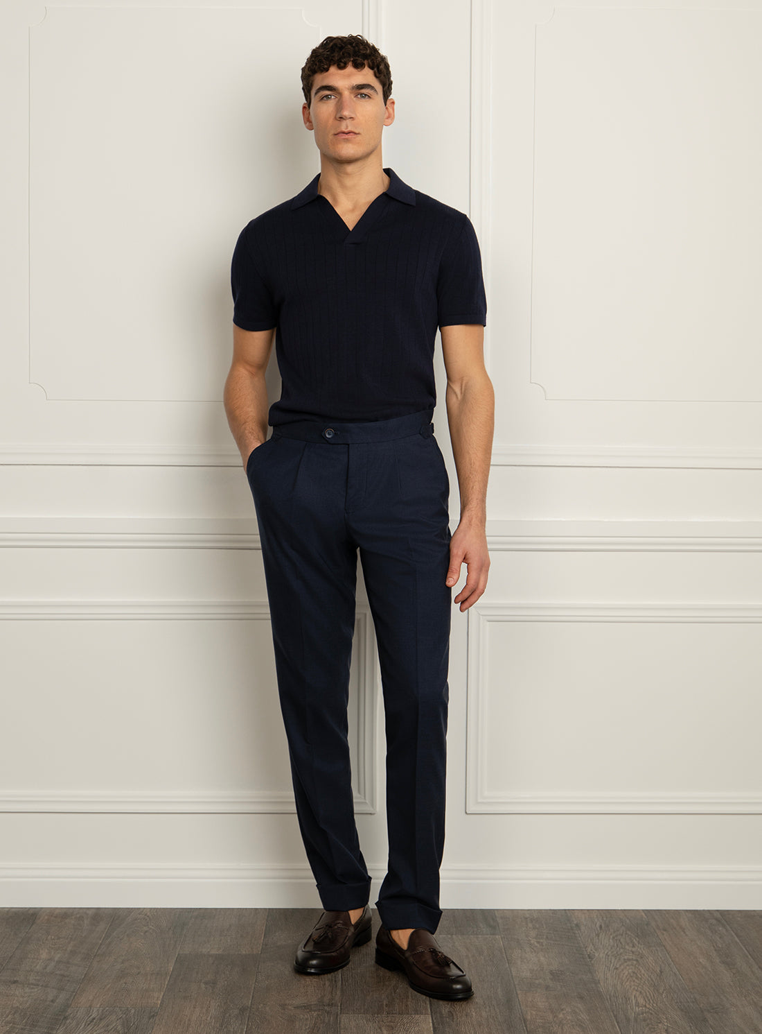 Siena Cav Twill Navy Trousers