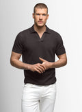 Giunta Textured Coffee Brown Polo