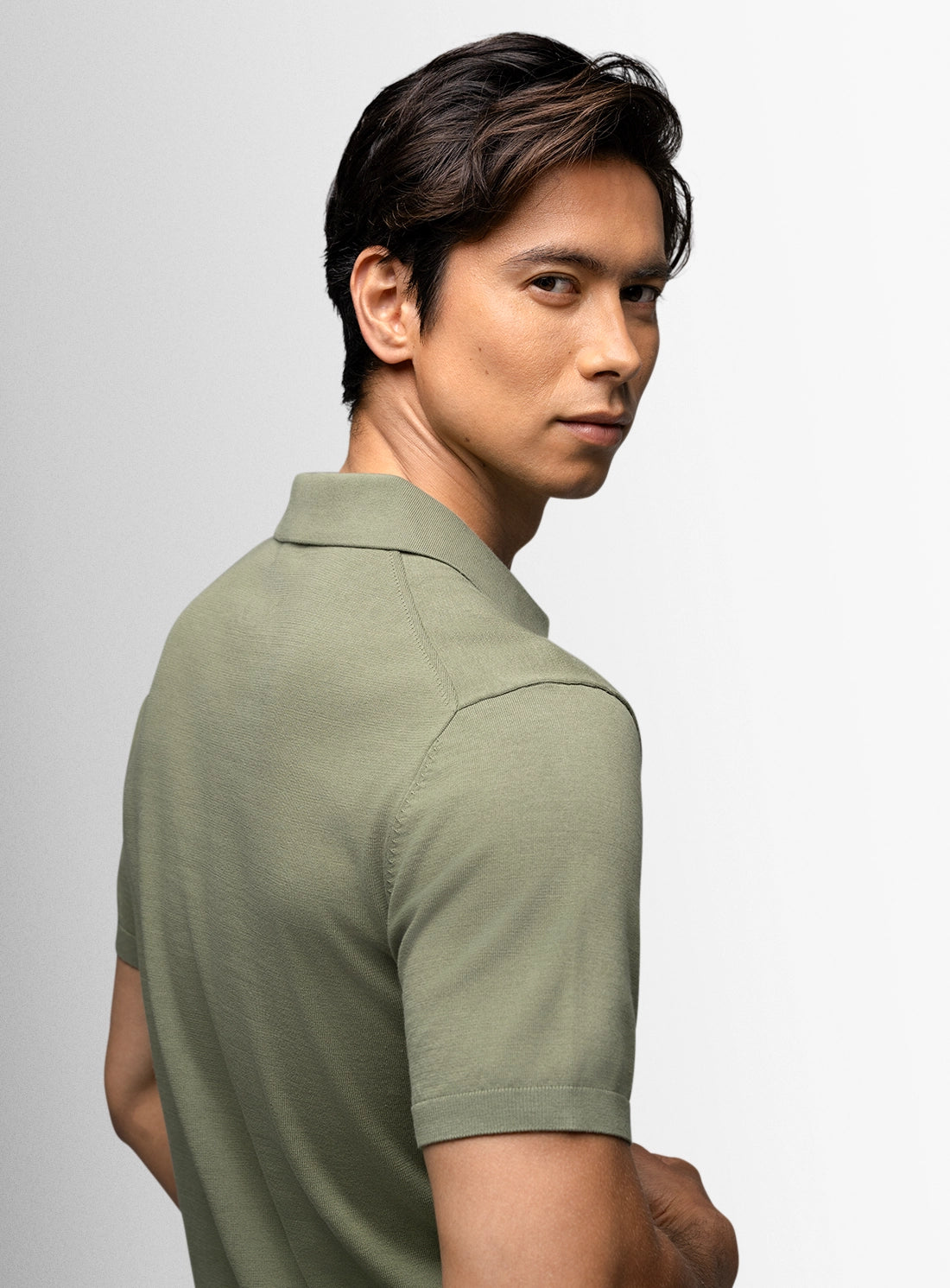 Bucco Neat Sage Green Polo