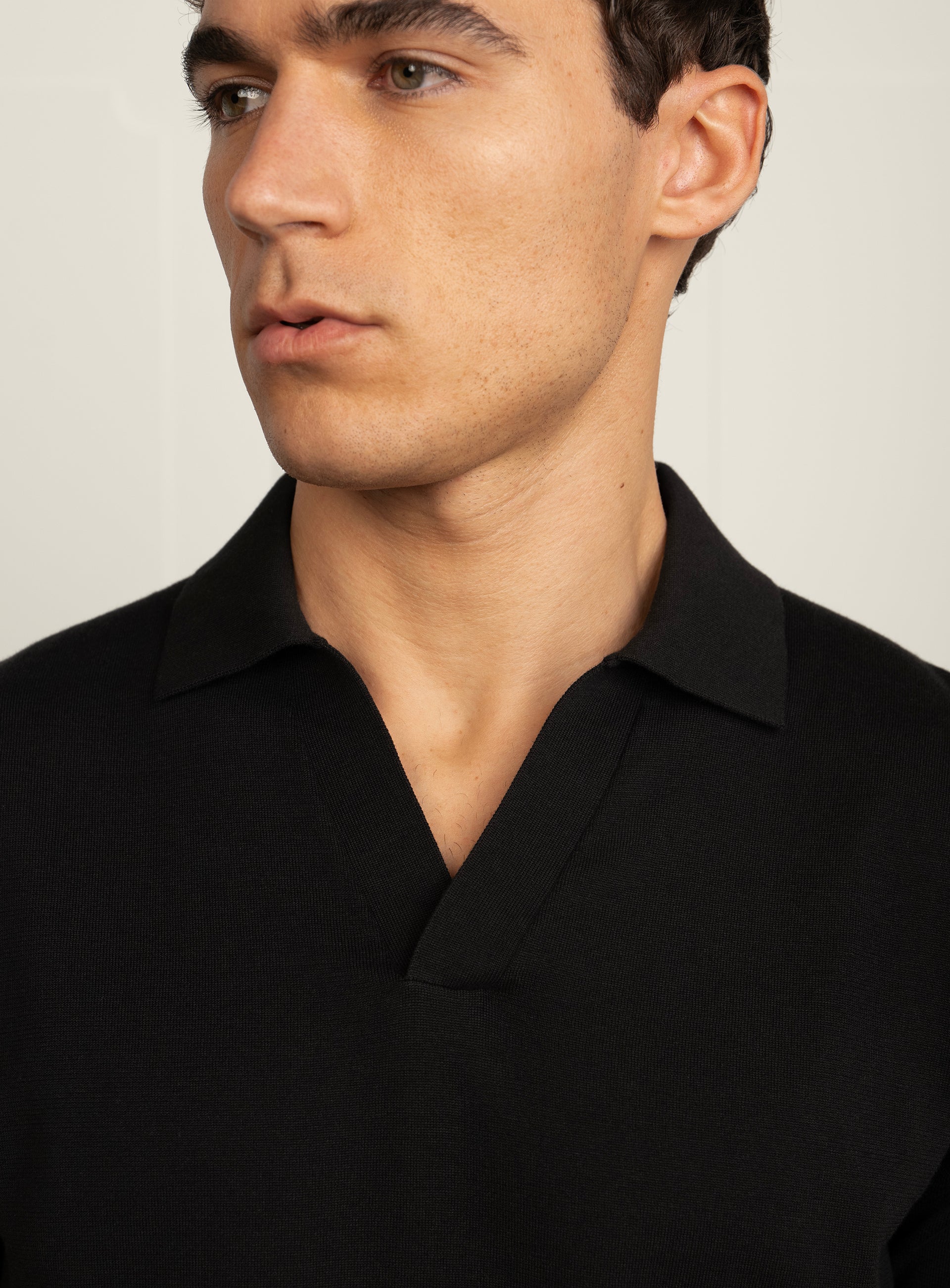 Silvio Neat Black Polo Shirt
