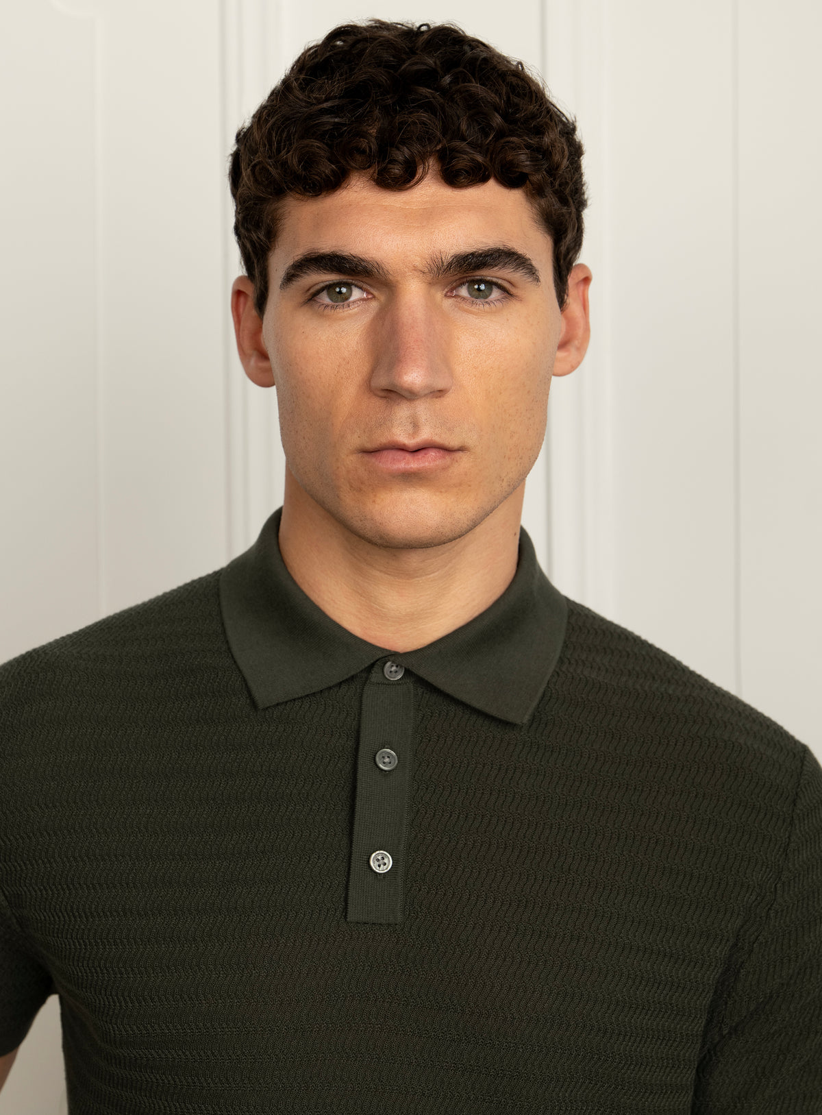 Caprotti Green Knit Polo Shirt