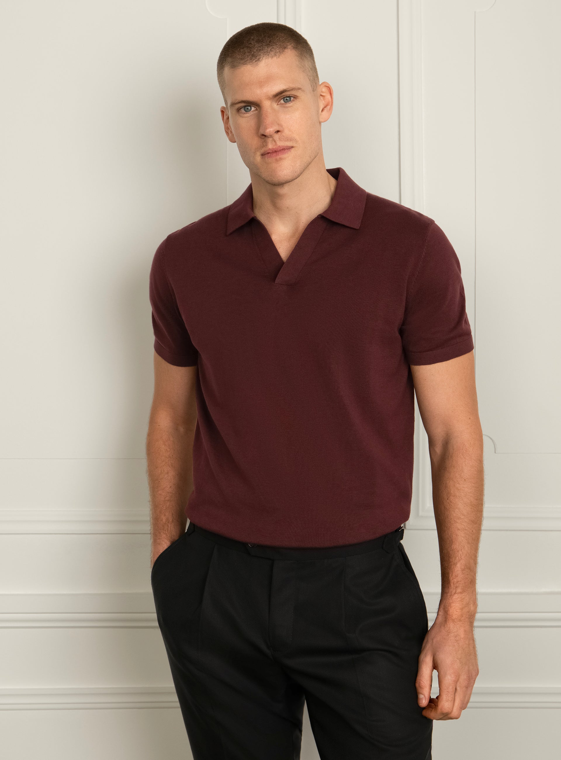 Silvio Neat Berry Red Polo Shirt