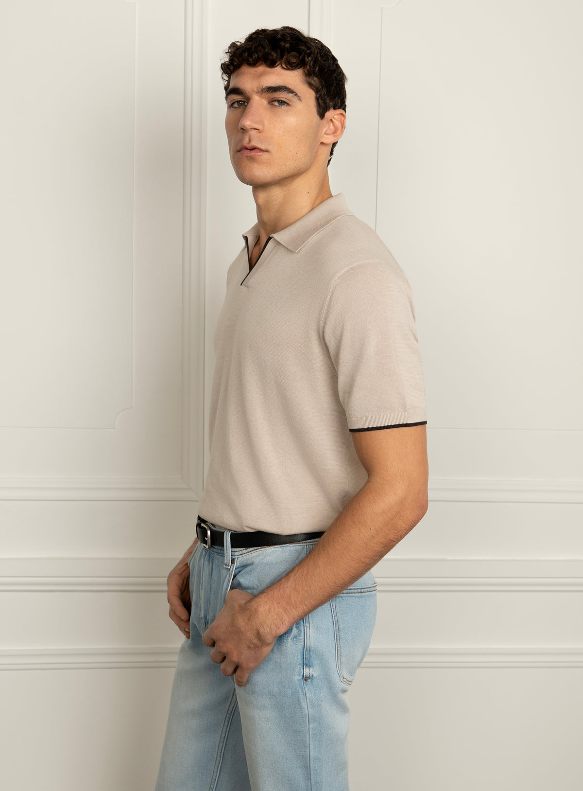 Acosta Ecru Polo Shirt