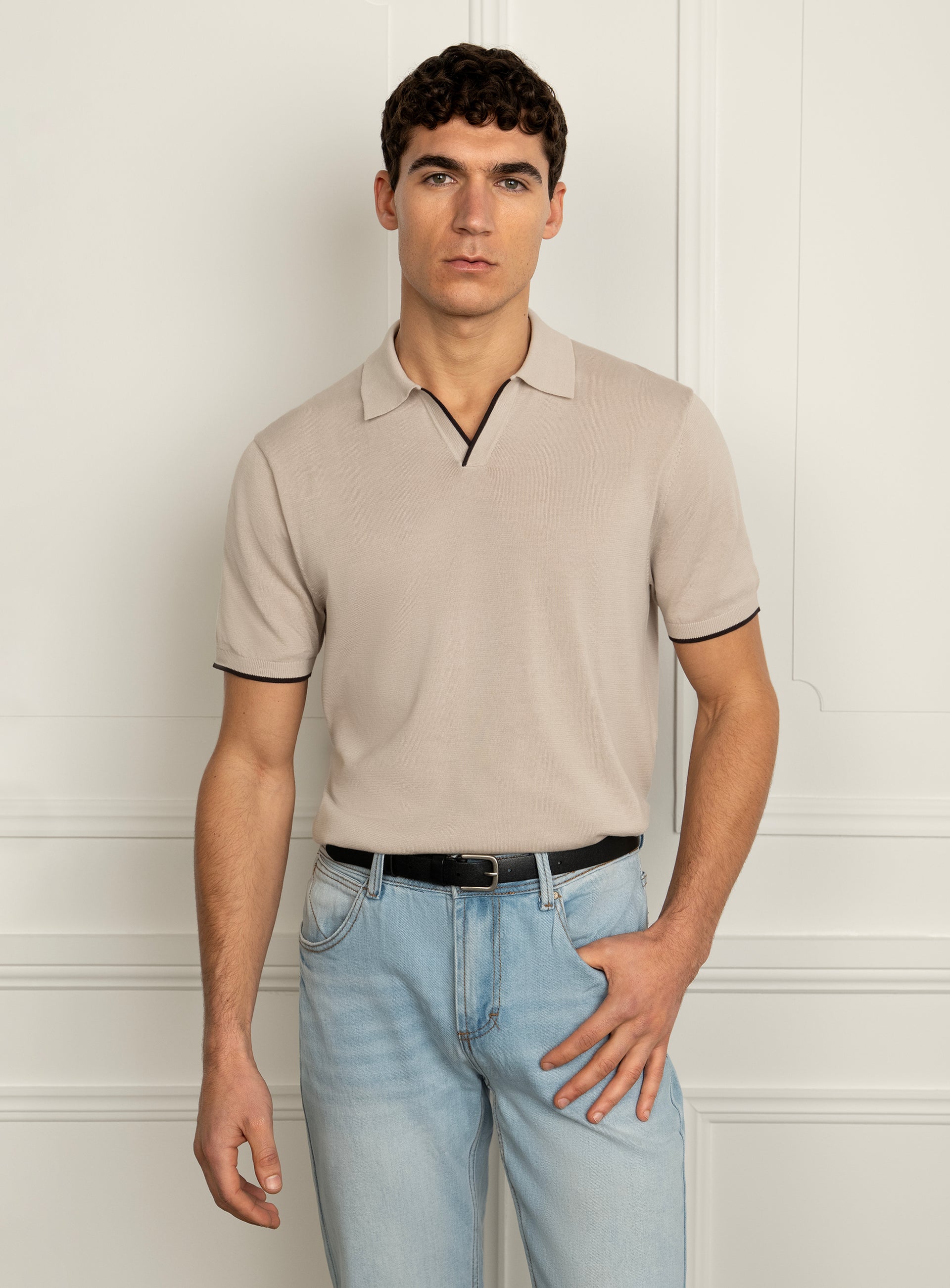Acosta Ecru Polo Shirt