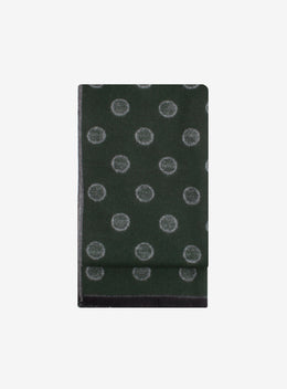 Green and Grey Dot Silk Scarf