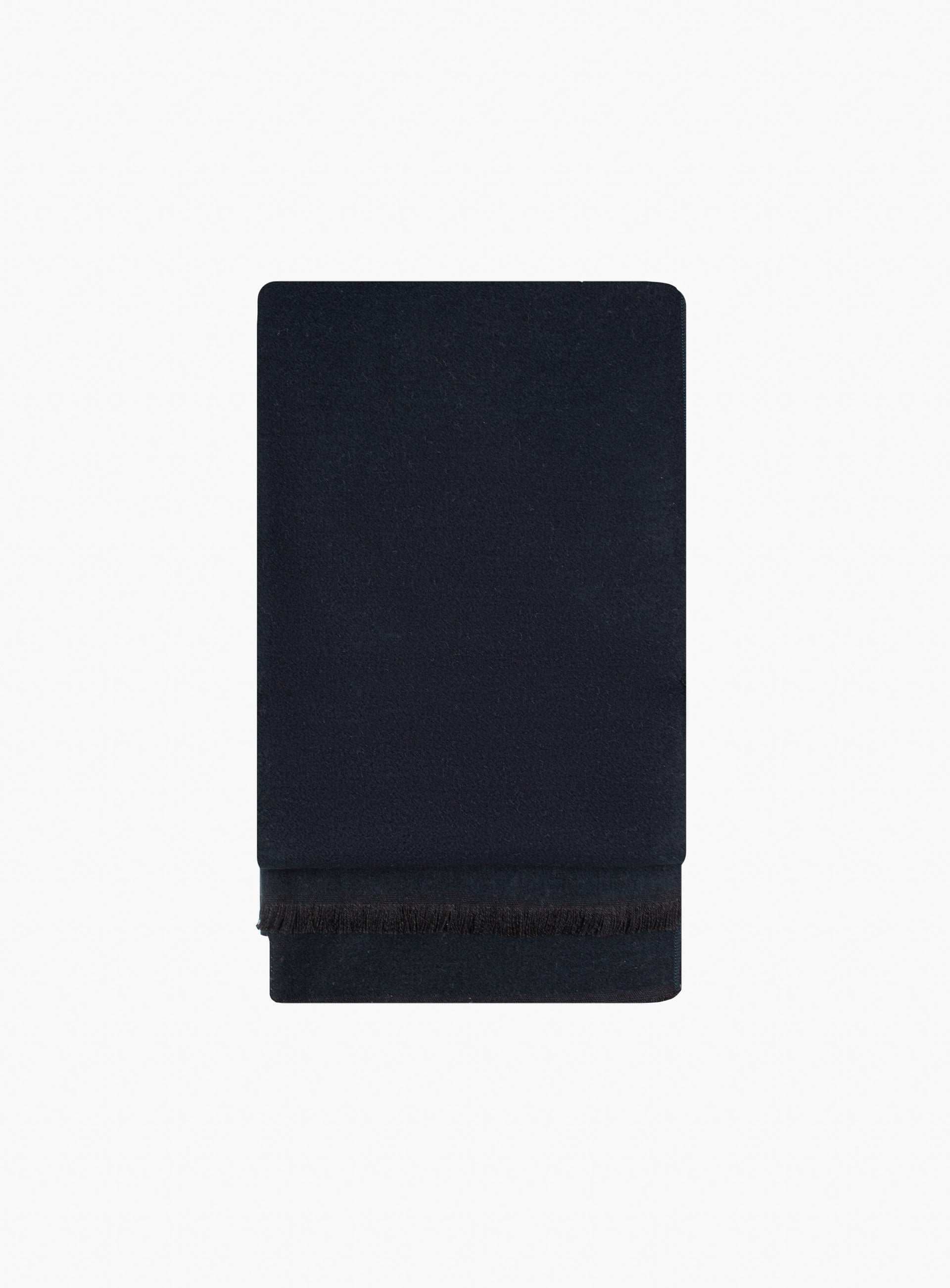 The Navy & Chocolate Brown Silk Scarf folded