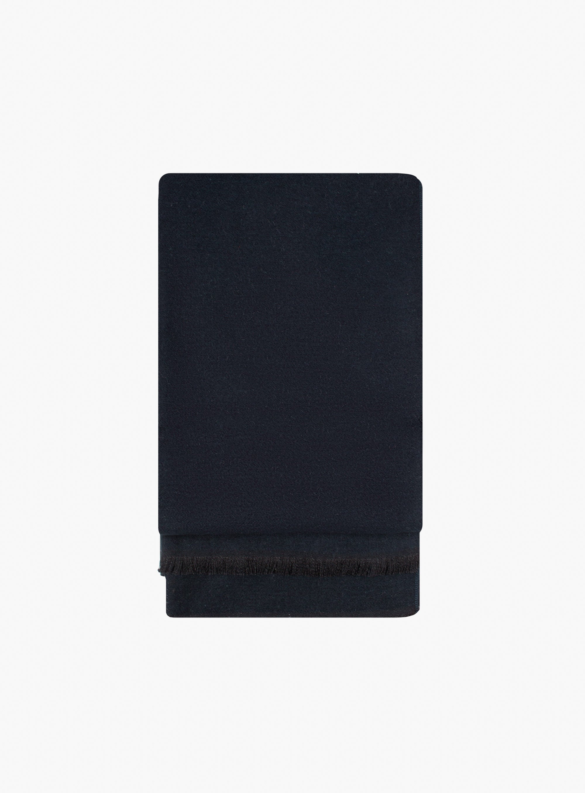 The Navy & Chocolate Brown Silk Scarf folded